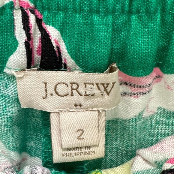 J.Crew Green Shorts‎ W/Purple and Yellow Flowers - Picture 3 of 3
